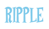 Rendering "RIPPLE" using Cooper Latin