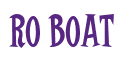Rendering "RO BOAT" using Cooper Latin