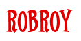 Rendering "ROBROY" using Cooper Latin