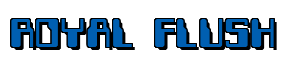 Rendering "ROYAL FLUSH" using Computer Font