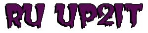 Rendering "RU UP2IT" using Creeper