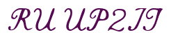 Rendering "RU UP2IT" using Commercial Script