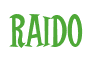 Rendering "Raido" using Cooper Latin