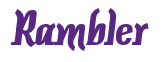 Rendering "Rambler" using Color Bar