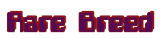 Rendering "Rare Breed" using Computer Font