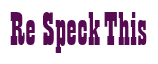 Rendering "Re Speck This" using Bill Board