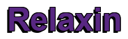 Rendering "Relaxin" using Arial Bold