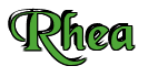 Rendering "Rhea" using Black Chancery