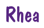 Rendering "Rhea" using Dom Casual