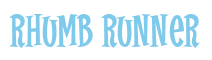 Rendering "Rhumb Runner" using Cooper Latin