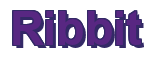 Rendering "Ribbit" using Arial Bold