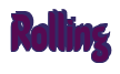 Rendering "Rolling" using Callimarker