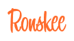 Rendering "Ronskee" using Bean Sprout