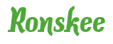 Rendering "Ronskee" using Color Bar