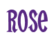 Rendering "Rose" using Cooper Latin