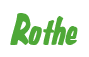 Rendering "Rothe" using Big Nib