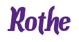 Rendering "Rothe" using Color Bar