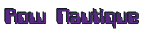Rendering "Row Nautique" using Computer Font