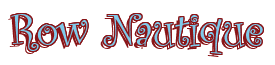 Rendering "Row Nautique" using Curlz