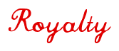 Rendering "Royalty" using Commercial Script