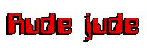 Rendering "Rude jude" using Computer Font
