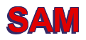 Rendering "SAM" using Arial Bold