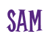 Rendering "SAM" using Cooper Latin