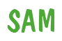Rendering "SAM" using Dom Casual