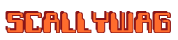 Rendering "SCALLYWAG" using Computer Font