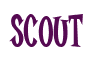 Rendering "SCOUT" using Cooper Latin