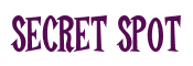 Rendering "SECRET SPOT" using Cooper Latin