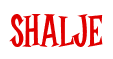 Rendering "SHALJE" using Cooper Latin