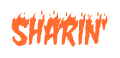 Rendering "SHARIN'" using Charred BBQ