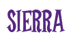 Rendering "SIERRA" using Cooper Latin