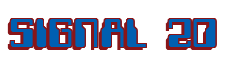 Rendering "SIGNAL 20" using Computer Font