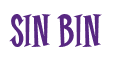 Rendering "SIN BIN" using Cooper Latin