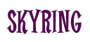 Rendering "SKYRING" using Cooper Latin