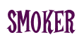 Rendering "SMOKER" using Cooper Latin