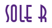 Rendering "SOLE R" using Anastasia