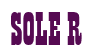 Rendering "SOLE R" using Bill Board