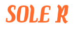 Rendering "SOLE R" using Color Bar