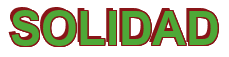 Rendering "SOLIDAD" using Arial Bold