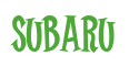 Rendering "SUBARU" using Cooper Latin