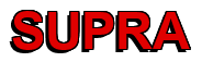 Rendering "SUPRA" using Arial Bold