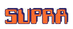 Rendering "SUPRA" using Computer Font