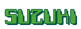 Rendering "SUZUKI" using Computer Font
