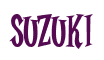 Rendering "SUZUKI" using Cooper Latin