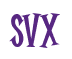 Rendering "SVX" using Cooper Latin