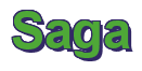 Rendering "Saga" using Arial Bold