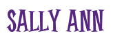 Rendering "Sally Ann" using Cooper Latin